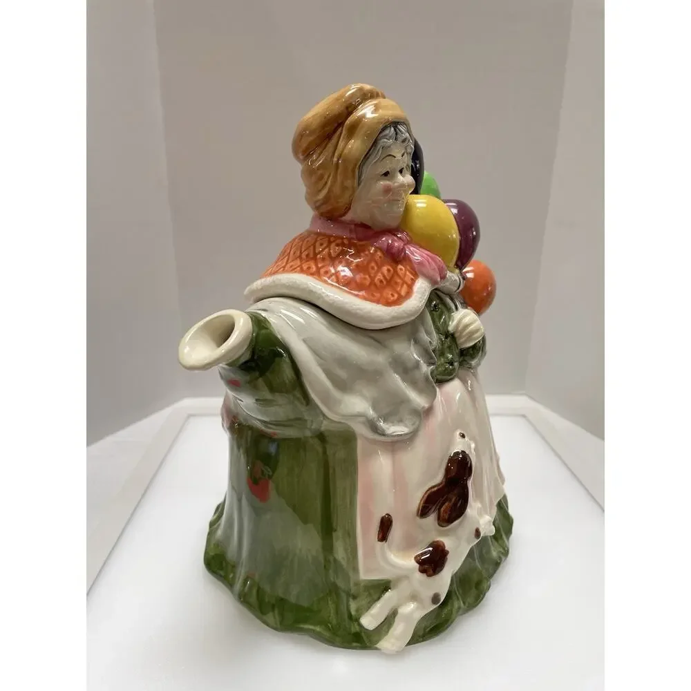 Vintage Takahashi San Fransico Teapot Pitcher. Rare with Green & Balloons. Mint!